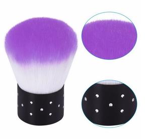 Brosse à poussière pour ongles en nylon mini 5 couleurs, manche court en métal, brosse de nettoyage douce pour gel acrylique, manucure, salon, brosse à poussière pour ongles - Product Image 6