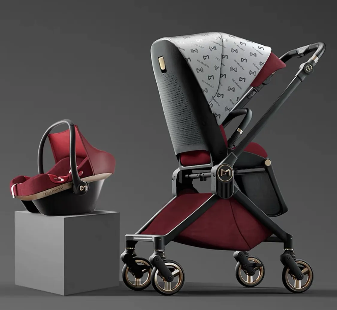 2024 0.9s kolay katlanır bebek arabası katlanır düzlem bebek deri arabası çocuklar için