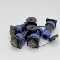 Connecteur d'Aviation HIKELP SD20 SP20 5-25A IP68 Étanche 1-14 mm² Plaquage Or Cuivre Mâle Femelle Montage sur Panneau