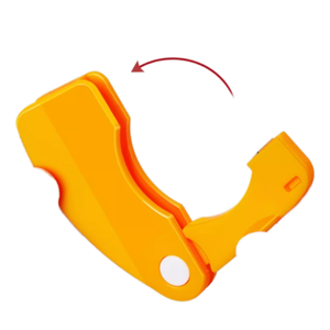 سكين متعدد الوظائف لتقشير وتقطيع الفواكه والخضروات مصنوع من البلاستيك البرتقالي - Product Image 1