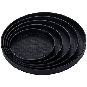 Nampan Melamin Bulat Bertumpuk untuk Kedai Kopi dan Restoran, Piring Plastik Bulat, Peralatan Makan Swalayan, Nampan Penyajian Makanan - Product Image 1