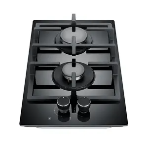 Peralatan Dapur Kompor Dapur 2 Tungku Kaca Tempered Kompor Gas Rumah Tangga Cocina De Gas CKD SKD