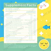 Gommes multivitaminées pour enfants avec oméga 3, DHA, EPA, vitamines pour la nutrition et le soutien immunitaire des enfants, saveur fruitée, gommes molles