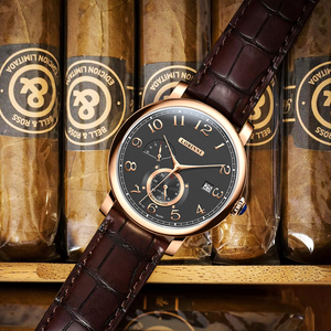 Montre-bracelet classique multifonctionnelle pour homme LOBINNI en cuir véritable, étanche, avec aiguilles, style Shanghai, élégante - Product Image 6