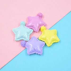 Superventas: Adornos de resina epoxi de base plana con forma de almohada de macaron y estrella de cloro, figuras de hadas, accesorios en miniatura para casa de muñecas, para manualidades con pegamento cremoso - Product Image 3