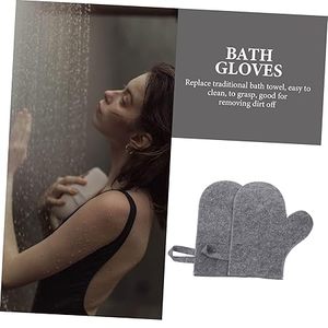 Accessoires de salle de bain, gant de bain/gant de douche/gant exfoliant de couleur naturelle, gant exfoliant pour le bain - Product Image 5
