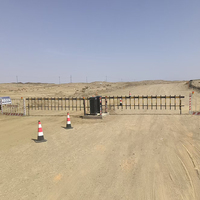 Abrepuertas Automático Solar para Portones Batientes, Barrera de Estacionamiento Solar con Reconocimiento Automático de Matrículas para Control de Acceso de Vehículos