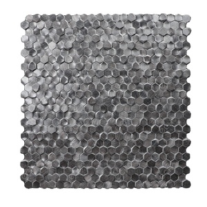 Mosaïque en aluminium 3D de luxe, couleur gris anthracite, mini hexagone, mosaïque en aluminium massif pour usage intérieur - Product Image 1