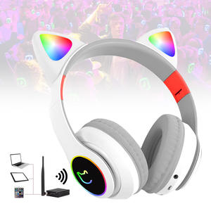 Audífonos para Discoteca Silenciosa con Luz RGB, Control Remoto, Sistema <span class=keywords><strong>de</strong></span> Sonido <span class=keywords><strong>de</strong></span> Música para DJ, Transmisor <span class=keywords><strong>de</strong></span> Frecuencia RF <span class=keywords><strong>de</strong></span> 3 Canales, Auriculares para Fiestas en Clubes - Product Image 1