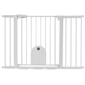 Avec animal de compagnie Barrière de porte pour enfants Fermeture automatique Barrière en métal avec chat Porte pour <span class=keywords><strong>chien</strong></span> Barrière de sécurité pour bébé Barrière de porte d'escalier - Product Image 1