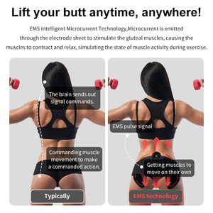 EMS-Stimulateur musculaire électrique à micro-courant pour femme, 8 modes, masseur de hanche à impulsion domestique sans fil - Product Image 4