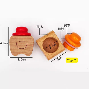 Boîte <span class=keywords><strong>de</strong></span> rangement pour dents en bois multicolores, boîte mignonne en forme <span class=keywords><strong>de</strong></span> <span class=keywords><strong>dent</strong></span> avec visage souriant pour la collection des premières dents <span class=keywords><strong>de</strong></span> <span class=keywords><strong>lait</strong></span> des nouveau-nés et des enfants - Product Image 3