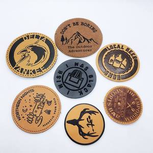 Patchs en cuir personnalisés à coudre, brodés pour chapeaux, badges brodés 3D en relief à presser à chaud - Product Image 2