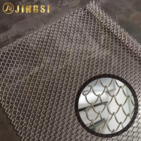 Rideau de Douche Décoratif Architectural en Aluminium à Prix d'Usine, Rideau en Maille Métallique à Maillons, Rideau en Spirale Métallique