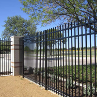 Panneau de clôture de jardin tubulaire en aluminium de 6 pieds, revêtu, sécurité, installation facile, durable en extérieur