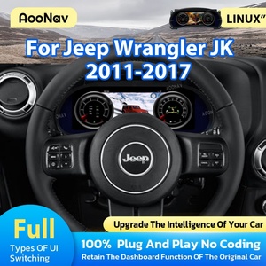 Car LCD Digital for Jeep Wrangler JK 2011-2017 Original LCD <b>Stereo</b> Virtual Speedometers Dashboard Player Linux <b>System</b> RHD LHD - Product Image 2
