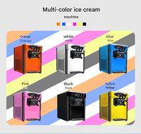 Nouvelle machine à crème glacée compacte mini avec 3 saveurs, pour les petites entreprises et les camions de nourriture (poudre de crème glacée et lait)