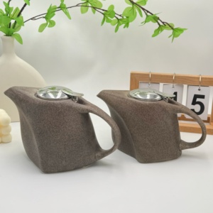 Théière en céramique avec filtre, théière en céramique avec infuseur, ensembles de <span class=keywords><strong>café</strong></span> et de thé faits à la main, cafetière en céramique, ensemble de thé arabe - Product Image 2