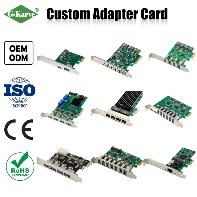 Full Series Industrial Adapter Cards / USB Adapter Cards USB3.2 Expansion Adapter Desktop Used ISO 9001 Certified 1-Year