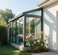 LongTai Usine Préfabriqué Polycarbonate Serre Sunroom Tous Temps Grande Taille Mobile Pliant Verre Sunroom