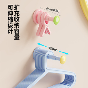 Dopamine Wall Hooks Multi Functional Adhesive No Drill Coat Hat Hanger For Dorm Bathroom <b>Wardrobe</b> Door Use - Product Image 5