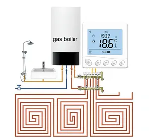 Termostato digital inteligente, termostato inteligente wifi bomba de aquecimento de caldeira de gás programação termostato digital