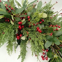 Décorations de Noël pour la maison, plantes artificielles suspendues au mur