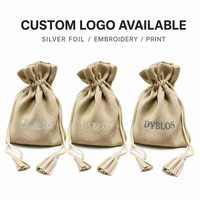 Pochette en suède pour emballage cadeau, pochette avec impression de logo, pochette à bijoux, emballage personnalisé en suède doux avec cordon de serrage, sac anti-poussière pour bijoux