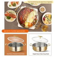 Marmite à soupe dorée en acier inoxydable 304 martelé, compatible induction, avec couvercle en verre, vente en gros OEM, directement de l'usine
