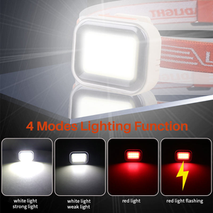 Linterna frontal LED súper brillante para correr de noche al aire libre, equipo de camping, recargable por USB, luz con clip para gorra, luz de trabajo, faros delanteros. - Product Image 4