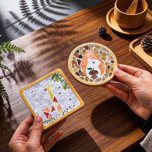 ชุดอุปกรณ์ทำแผ่นรองแก้วอะคริลิคโมเสค วัสดุสำหรับงานคอลลาจรูปสัตว์ สำหรับงานฝีมือเด็ก ของเล่นอนุบาล กิจกรรมพ่อแม่ลูก ของขวัญ - Product Image 2