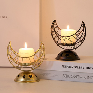 Encensoir portable en métal noir et or, style Moyen-Orient, traditionnel, Feng Shui, aromathérapie, orné d'une croissant gravée, pour salon - Product Image 5