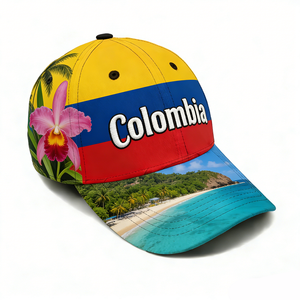 <span class=keywords><strong>Gorra</strong></span> de Béisbol Bordada con Logotipo Personalizado al por Mayor, Recuerdos Turísticos de <span class=keywords><strong>Colombia</strong></span>, Perfil Bajo, Ajuste Flexible - Product Image 5