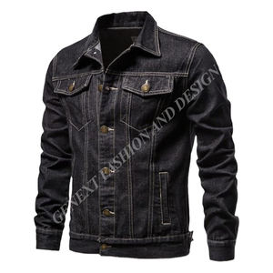 Premium Men's <b>Denim</b> <b>Jackets</b> Winter 100% Cotton Sherpa-Lined Hooded Customizable Colors Breathable Eco-Friendly Windproof - Product Image 2