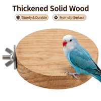 Support pour oiseaux en bois massif de pin avec design anti-évasion, non toxique et sûr, facile à installer pour perchoir, jouer et se reposer aux perroquets