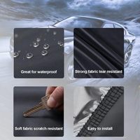 Housse de protection pour SUV Element, protection solaire et pluie, fermeture éclair, porte, matériau PE/PEVA/PVC, protection UV à 90 %, finition brillante, épaisseur 1,5 mm