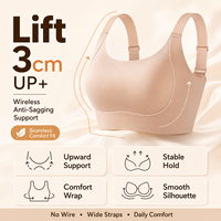 Sujetador sin costuras antideslizante con efecto push-up, sin aros, transpirable, talla grande para senos grandes, venta al por mayor, personalizado, OEM, ODM, de fábrica