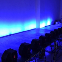 Projecteur LED plat RGB 18x3 watts, trois couleurs, en plastique, pleine puissance, haute luminosité, pour éclairage de scène