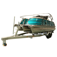 Remorque pour bateau ponton de 23 pieds, galvanisée à chaud, vente directe d'usine, personnalisation disponible