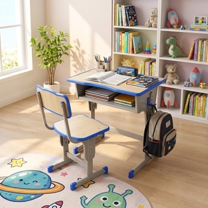 Zoshine - Juego de Escritorio y Silla para Estudiantes al por Mayor, Diseño Moderno, Estructura Metálica Resistente, Muebles para Aula, Escuela, Universidad - Product Image 1
