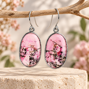 Orecchini Pendenti Vintage Rosa Testurizzati per Donne, Gioielli Eleganti e alla Moda - Product Image 4