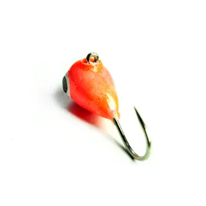 Promotional Winter Ice Fishing Hook Lure Tungsten Head Jig Hook Bait Jigging Fishing Tackle