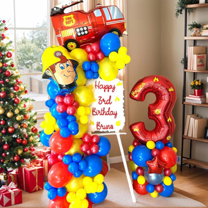 Set <span class=keywords><strong>de</strong></span> 112 Globos <span class=keywords><strong>de</strong></span> Aluminio con Diseño <span class=keywords><strong>de</strong></span> Camión <span class=keywords><strong>de</strong></span> <span class=keywords><strong>Bomberos</strong></span> <span class=keywords><strong>de</strong></span> <span class=keywords><strong>Sam</strong></span>, Números del 1 al 9, Ideal para Fiestas <span class=keywords><strong>de</strong></span> Cumpleaños, Aniversarios, Graduaciones - Product Image 5