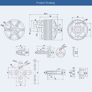 T-MOTOR AS2312 1150KV 1400 แกนยาวมอเตอร์ไร้แปรงถ่านกำลังสูงแบบเซนเซอร์เลสมอเตอร์ของเล่น RC เฮลิคอปเตอร์เครื่องบินปีกคงที่ - Product Image 6