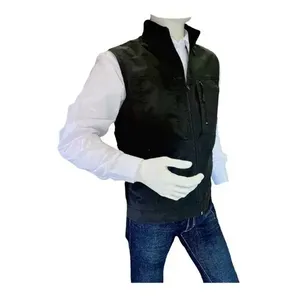 Gilet Reversibile da Uomo Placid, Vestibilità Slim, Antivento, Imbottito in Cotone, in Tela, per la Primavera, Lunghezza Regolare, Chiusura con Cerniera - Product Image 3