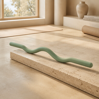 Barre d'entraînement incurvée en silicone avec poids, 90 cm, 110 cm, couleur Morandi, durable, prise en main confortable, entraînement des jambes à domicile