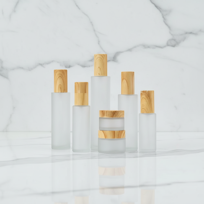 Eco friendly Glass Cosmetic Packaging Set