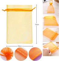 Pochette à bijoux cadeau personnalisé Organza Wedding Party Favor Clear Mesh Medium Small Candy Soap Réutilisable Washable Drawstring Bag