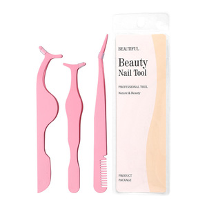 Cross-border eyebrow tweezers, false eyelash extension aid, eyelash curler, beauty tool, seahorse <b>clip</b> with comb, eyelash - Product Image 2