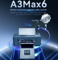 Skycut A3MAX6 Dual Carriage Structuur Ultrasnelle Etiketsnijplotter Stansmachine voor Volledige Snijding en Halve Snijding